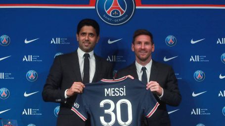 Nasser Al-Khelaifi signed a Two-Year deal with Messi.